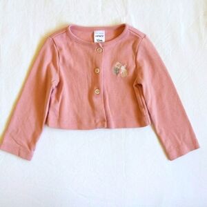 carter's pink embroidered bunny cardigan top 12 months baby girl